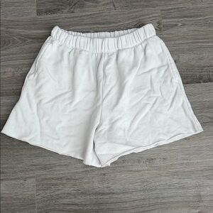 Aerie Women's White Cotton Athletic Shorts